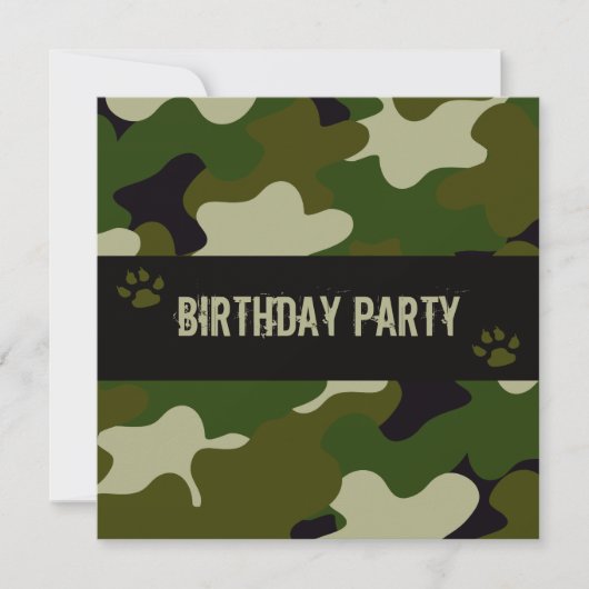 Invitation Camouflage (Devant)