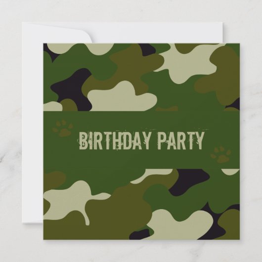 Invitation Camouflage (Devant)