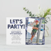 Invitation Camouflage Anniversaire, Faisons la fête photo Cam (Debout devant)