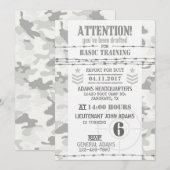 Invitation Camouflage arctique de l'Armée de terre Anniversai (Devant / Derrière)