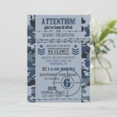 Invitation Camouflage de la Marine de l'Armée Anniversaire mi (Debout devant)