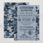 Invitation Camouflage de la Marine de l'Armée Anniversaire mi (Devant / Derrière)