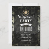 Invitation Camouflage étoile de l'Armée de terre militaire (Devant)