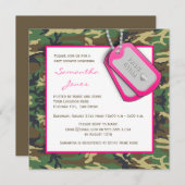 Invitation Camouflage/invitation de douche bébé de Camo (Devant / Derrière)