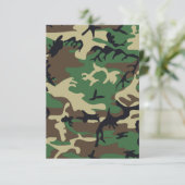 Invitation Camouflage militaire (Debout devant)