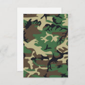 Invitation Camouflage militaire (Devant / Derrière)