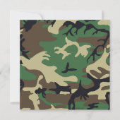 Invitation Camouflage militaire (Devant)