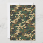 Invitation Camouflage militaire Anniversaire (Dos)