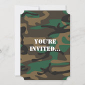 Invitation Camouflage militaire Brown vert (Devant)