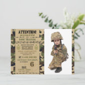 Invitation Camouflage militaire de Woodland de l'Armée (Debout devant)