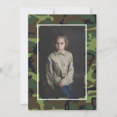 Invitation Camouflage militaire USA Drapeau photo Anniversair (Dos)