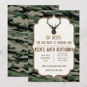 Invitation Camouflage - Oh cerf - Le vieux buck se retourne (Devant / Derrière)
