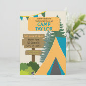 Invitation Camp & Anniversaire Signé (Debout devant)