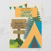 Invitation Camp & Anniversaire Signé (Devant)