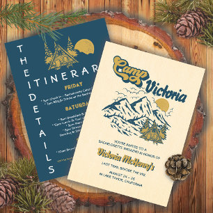 Invitation Camp Bachelorette Itinéraire Filles Week-end