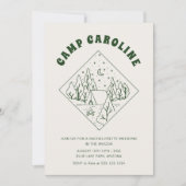 Invitation Camp Bachelorette Parti Itinéraire Code QR (Devant)