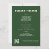 Invitation Camp Bachelorette Parti Itinéraire Code QR (Dos)