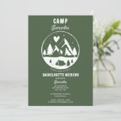Invitation Camp Bachelorette Party Camping Bach Weekend (Debout devant)