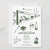 Invitation Camp Bachelorette Party Camping Bach Weekend (Devant)