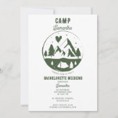 Invitation Camp Bachelorette Party Camping Bach Weekend (Devant)