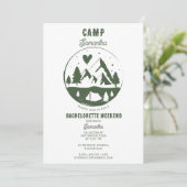 Invitation Camp Bachelorette Party Camping Bach Weekend (Debout devant)