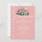 Invitation Camp Bachelorette Pink Mountain Girls Week-end (Dos)