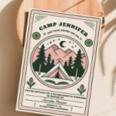 Invitation Camp Bachelorette Rustique Woodsy Mountain