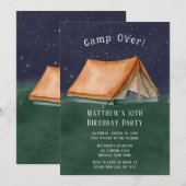 Invitation Camp branché au-dessus du sommeil au-dessus du gar (Devant / Derrière)