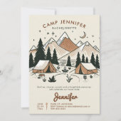 Invitation Camp Camping Glamping 3 jours de fête de bachelore (Devant)