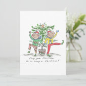 Invitation Camp comme Noël (Debout devant)