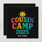 Invitation Camp Cousin 2025 Camping de vacances d'été (Devant / Derrière)