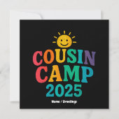 Invitation Camp Cousin 2025 Camping de vacances d'été (Devant)