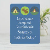 Invitation Camp d'anniversaire (Debout devant)