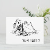 Invitation Camp d'Anniversaire en dehors du camp de camping N (Debout devant)