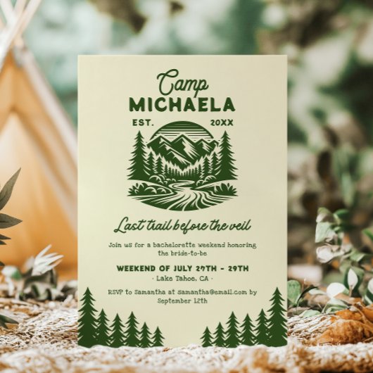 Invitation Camp de célibataires Week-end d'évasion dans les s