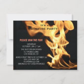 Invitation Camp des Flammes de feu de camp de Bonfire (Devant)