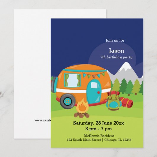 Invitation Camp d'été (Devant / Derrière)