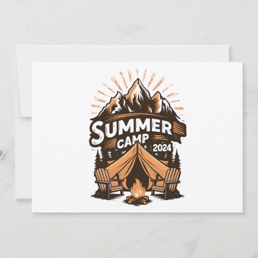 Invitation Camp d'été 2024 Correspondance de vacances de camp (Devant)