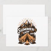 Invitation Camp d'été 2024 Correspondance de vacances de camp (Devant / Derrière)