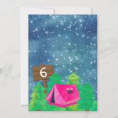 Invitation Camp d'été, Camping Anniversaire (Dos)