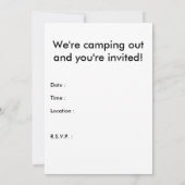 Invitation camp hors de la fête : arbre fantôme (Dos)