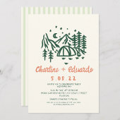 Invitation Camp Nature Scribble Mariage dessiné à la main