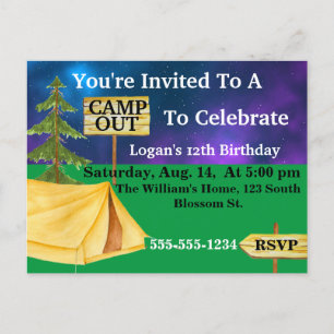 Invitation Camp Out