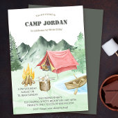 Invitation Camp Out Anniversaire Garçons Camping Aventure