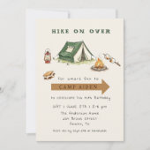 Invitation Camp out Kids Camping Adventure Birthday  (Devant)