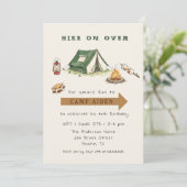 Invitation Camp out Kids Camping Adventure Birthday  (Debout devant)