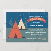 Invitation Camp Out Party (Devant)