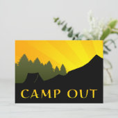 Invitation Camp Out Sunset Scene (Debout devant)