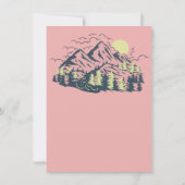 Invitation Camp Pink Mountain Anniversaire de fête (Dos)