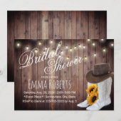 Invitation Campagne Boots de fille et Fête des mariées de tou (Devant / Derrière)